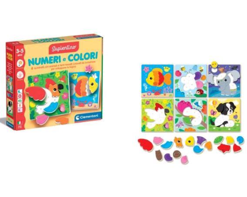 CLEMENTONI SAPIENTINO LOGIC NUMERI E COLORI GIOCO DI ASSOCIAZIONI E MANUALITA'